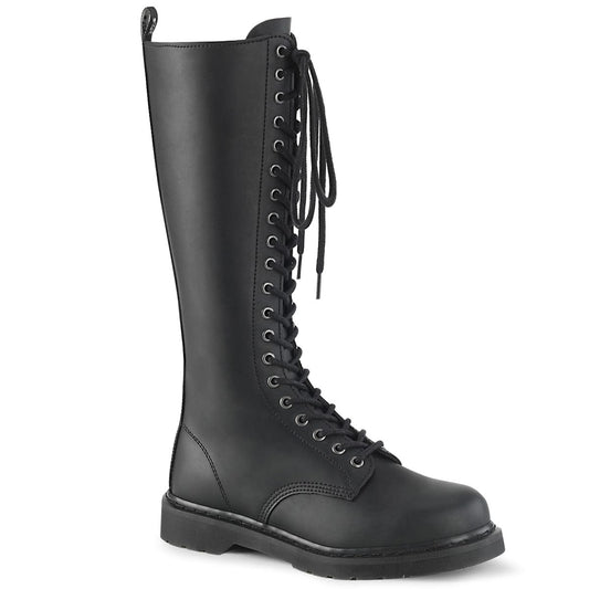 BOLT-400 Black Vegan Leather Combat Boot Demonia US Size (Unisex/Men's): 4