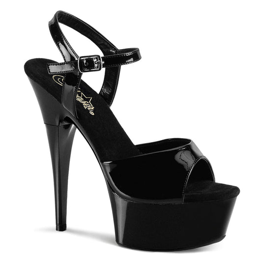 CAPTIVA-609 Black Patent/Black Platform Sandal Pleaser US Size (Women's): 5