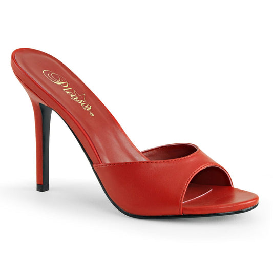 CLASSIQUE-01 Red Kid Pu Slide Pleaser US Size (Women's): 5