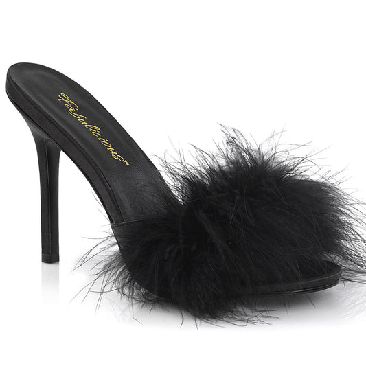 CLASSIQUE-01F Black Pu-Fur CURRENT Fabulicious US Size (Women's): 5