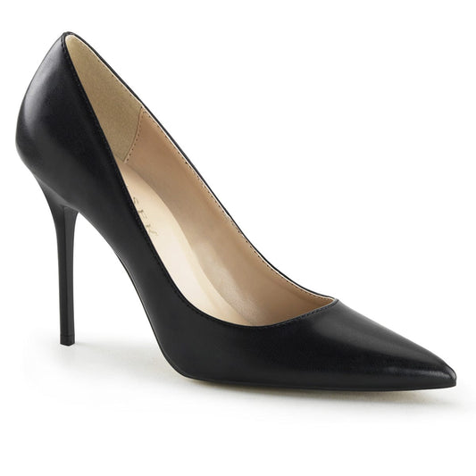 CLASSIQUE-20 Black Kid Pu Pump Pleaser US Size (Women's): 5