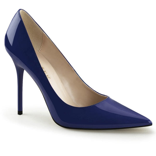 CLASSIQUE-20 Navy Blue Patent Pump Pleaser US Size (Women's): 5