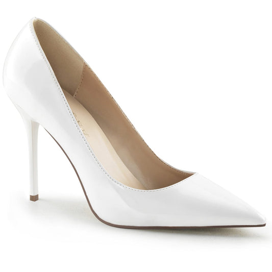 CLASSIQUE-20 White Patent Pump Pleaser US Size (Women's): 5