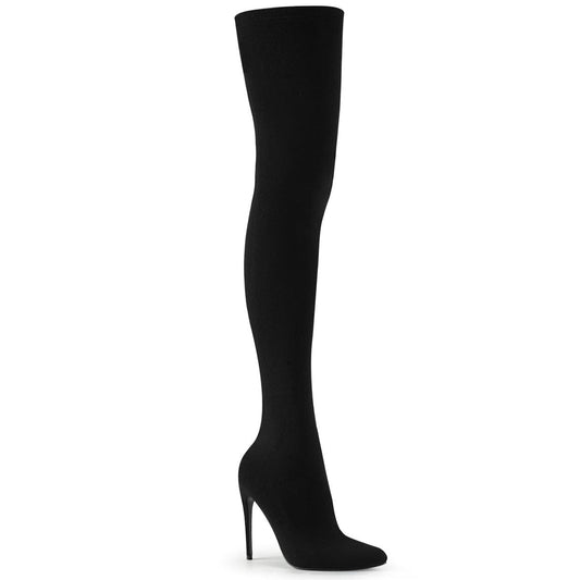 COURTLY-3005 Black Nylon Thigh Boot Pleaser US Size (Women's): 6