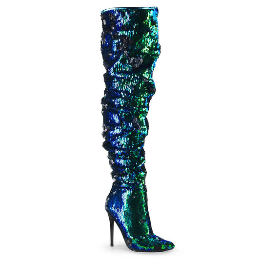 COURTLY-3011 Green Iridescent Sequins Sale Pleaser US Size (Women's): 6