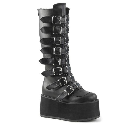 DAMNED-318 Black Vegan Leather Demonia US Size (Women's): 5