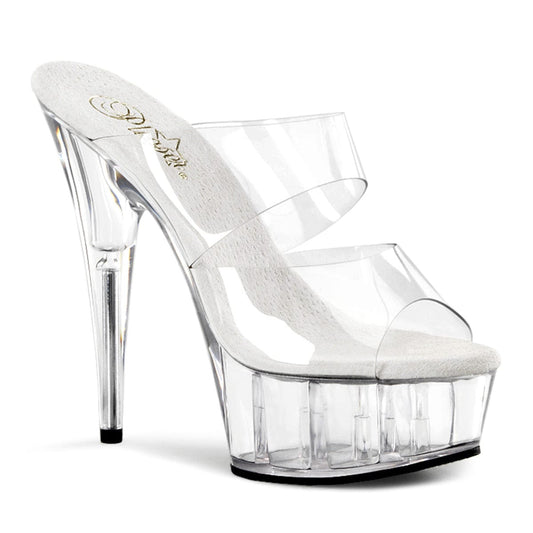 DELIGHT-602 Clear/Clear Slide Pleaser US Size (Women's): 5