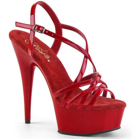 DELIGHT-613 Red Patent/Red Platform Sandal Pleaser US Size (Women's): 5