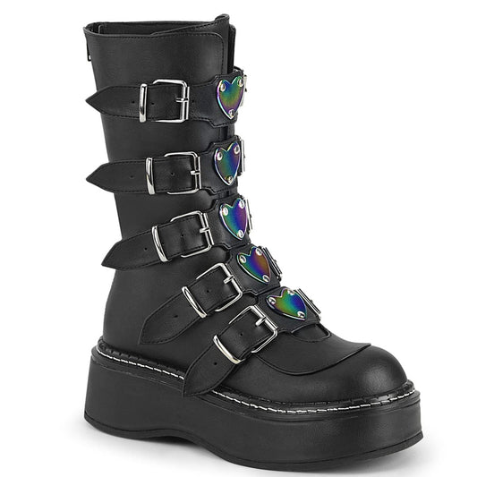 EMILY-330 Black Vegan Leather Demonia US Size (Women's): 6