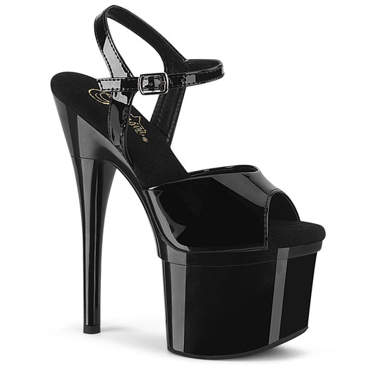 ESTEEM-709 Black Patent/Black Platform Sandal Pleaser US Size (Women's): 5