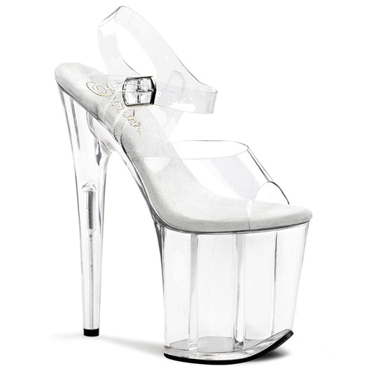 FLAMINGO-808 Clear/Clear Platform Sandal Pleaser US Size (Women's): 5