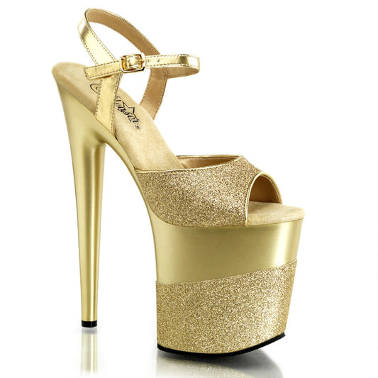 FLAMINGO-809-2G Gold Glitter/Gold-Glitter Sale Pleaser US Size (Women's): 5