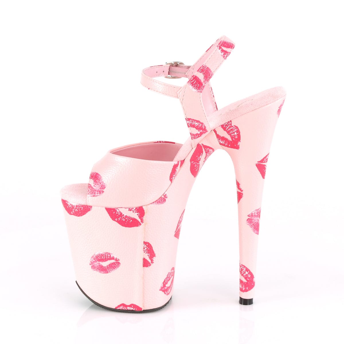 FLAMINGO-809KISSES Baby Pink Faux Leather/Baby Pink Faux Leather Platform Sandal Pleaser US Size (Women's): 5