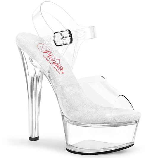 GLEAM-608 Clear/Clear Platform Sandal Pleaser US Size (Women's): 5