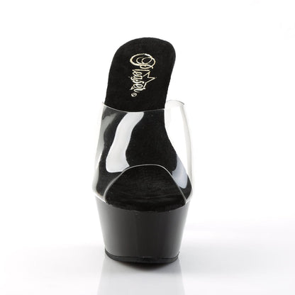 KISS-201 Clear/Black Platform Sandal Pleaser US Size (Women's): 5