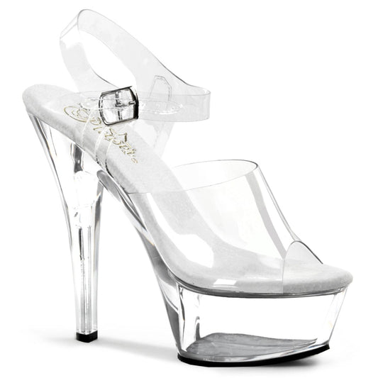 KISS-208 Clear/Clear Platform Sandal Pleaser US Size (Women's): 5