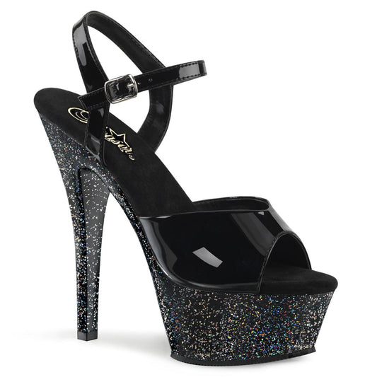 KISS-209MG Black/Black Platform Sandal Pleaser US Size (Women's): 5