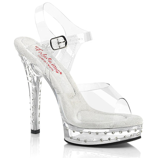 MAJESTY-508SDT Clear Sandals NEW Fabulicious US Size (Women's): 5