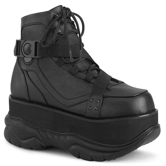 NEPTUNE-181 Black Vegan Leather Ankle Boot Demonia US Size (Unisex/Men's): 4