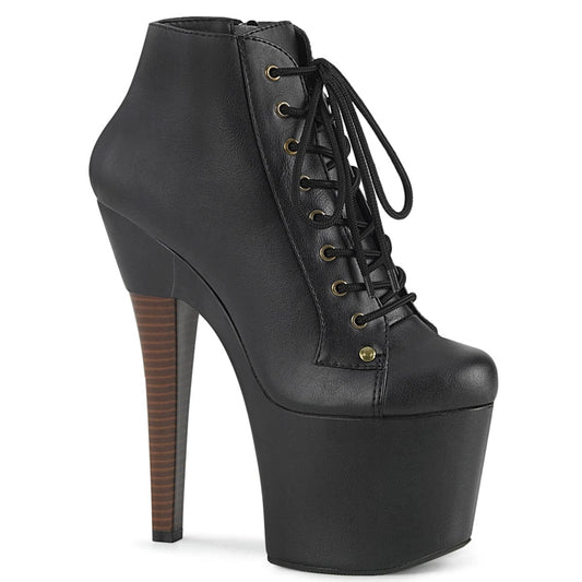 RADIANT-1005 Black Faux Leather/Black Faux Leather Ankle Boot Pleaser US Size (Women's): 5