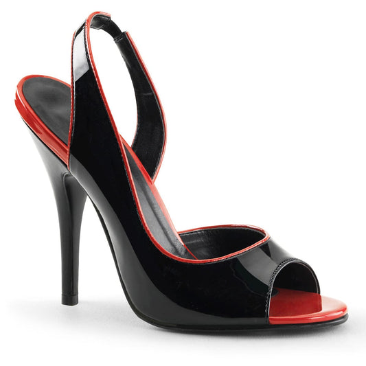 SEDUCE-117 Black-Red Patent Sandal Pleaser US Size (Women's): 5