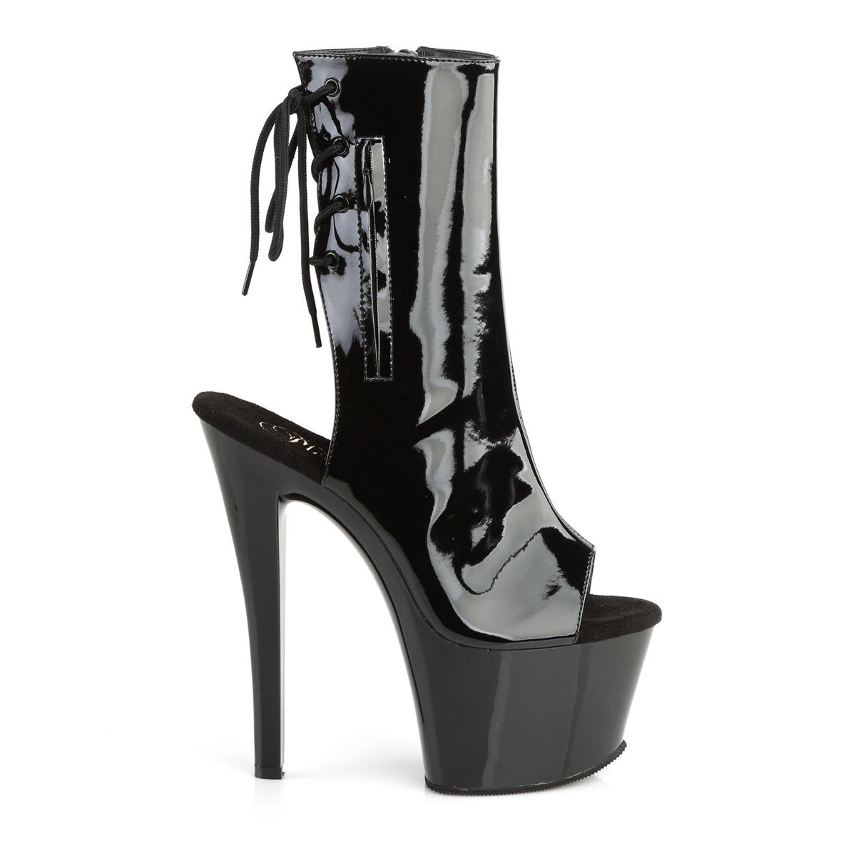SKY-1018 Black Patent Ankle Boot Pleaser