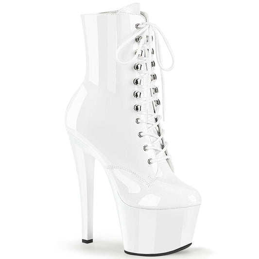 SKY-1020 White Patent/White Ankle Boot Pleaser US Size (Women's): 5