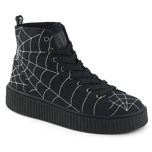 SNEEKER-250 Black Canvas Creeper Demonia US Size (Unisex/Men's): 4