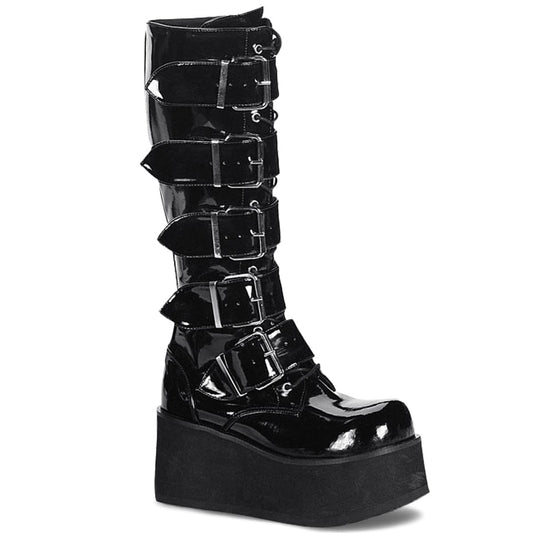 TRASHVILLE-518 Black Patent Sale Demonia US Size (Unisex/Men's): 4