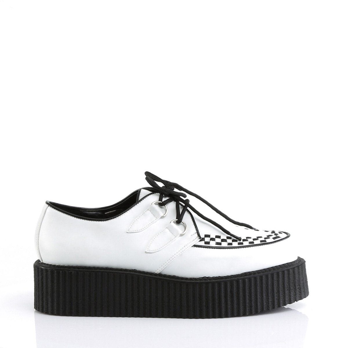 V-CREEPER-502 White Vegan Leather Creeper Demonia US Size (Unisex/Men's): 4