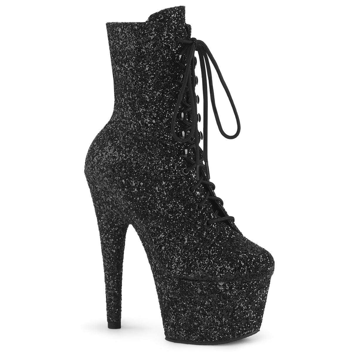 Black glitter hot sale platform boots