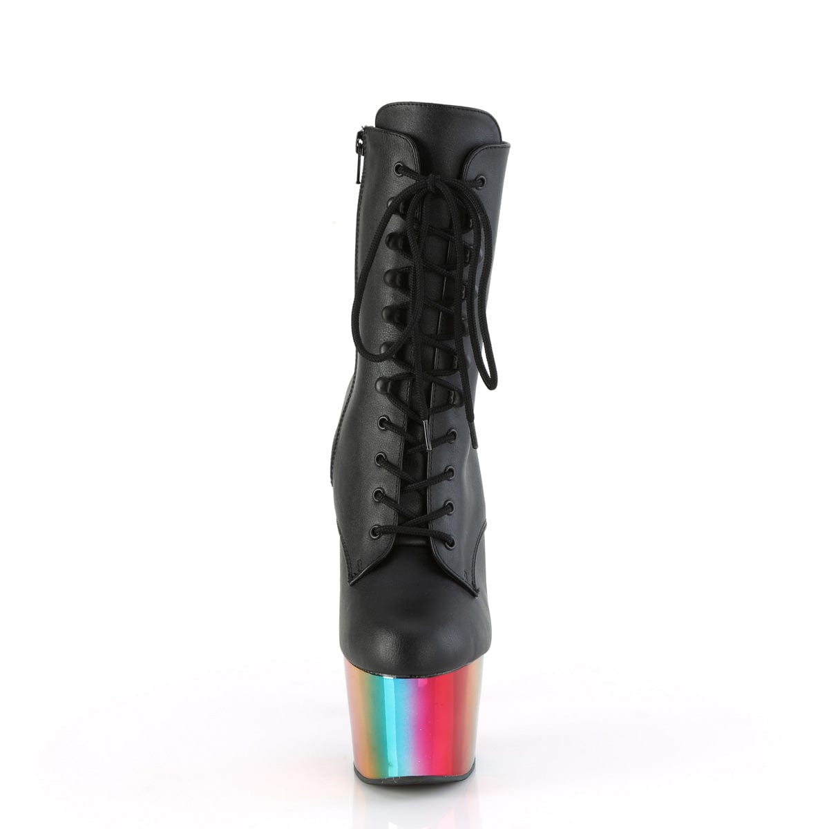 ADORE-1020RC Black Faux Leather/Rainbow Chrome Pleaser US Size (Women's): 5