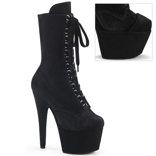 ADORE-1045VEL Black Velvet/Black Velvet Pleaser US Size (Women's): 5