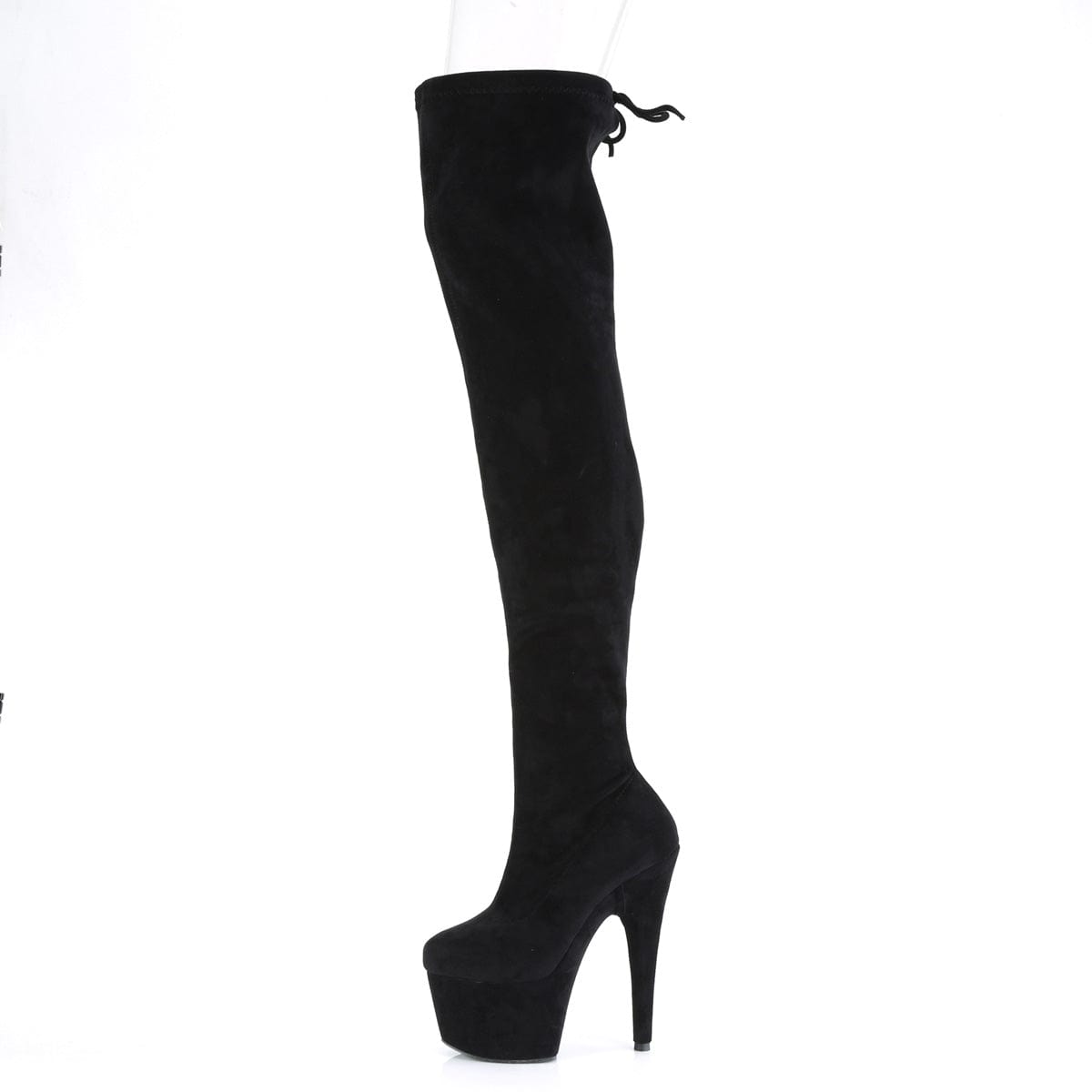 Black faux suede thigh high outlet boots