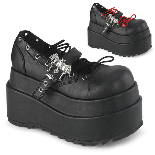 BEAR-23 Black Vegan Leather Demonia US Size (Women's): 6