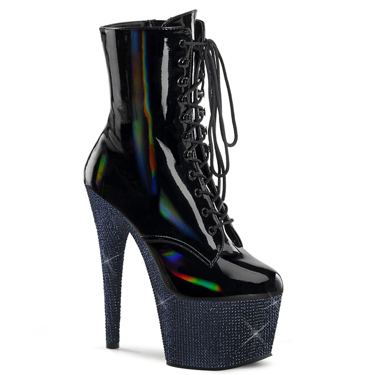 BEJEWELED-1020-7 Black Hologram Patent/Midnight Black Rhinestones Pleaser US Size (Women's): 5