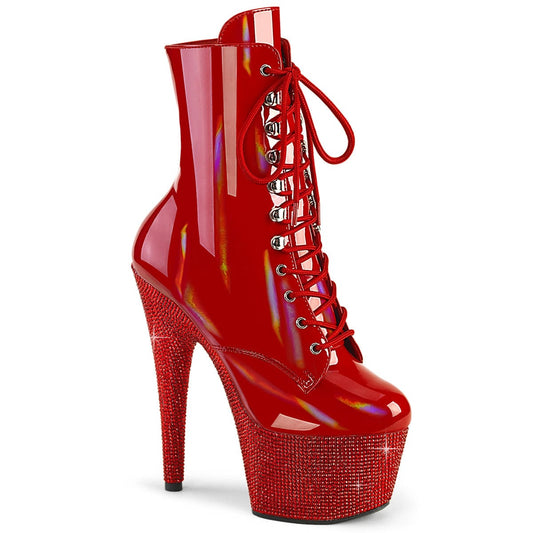 BEJEWELED-1020-7 Red Hologram Patent/Red Rhinestones Pleaser US Size (Women's): 5