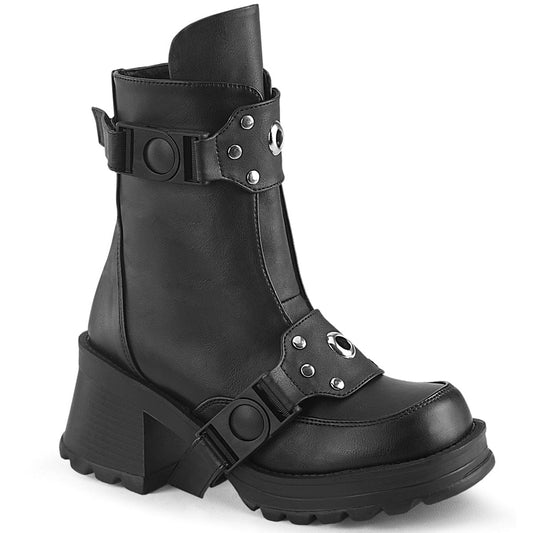 BRATTY-56 Black Vegan Leather Demonia US Size (Women's): 6