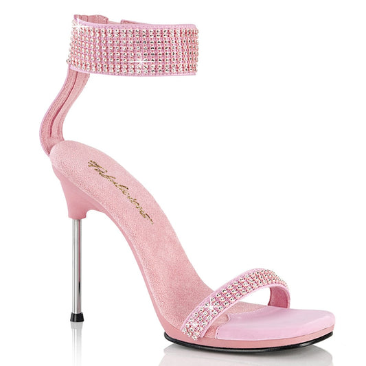 CHIC-40 Baby Pink Faux Leather-Rhinestones/Baby Pink Fabulicious US Size (Women's): 5