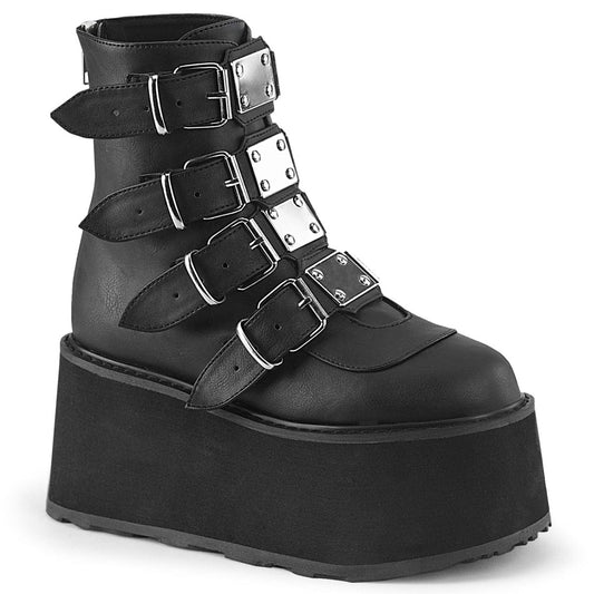 DAMNED-105 Black Vegan Leather Demonia US Size (Women's): 6