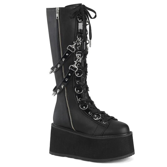 DAMNED-220 Black Vegan Leather Demonia US Size (Women's): 6