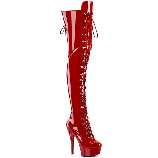 DELIGHT-3022 Red Stretch Patent/Red Pleaser US Size (Women's): 5