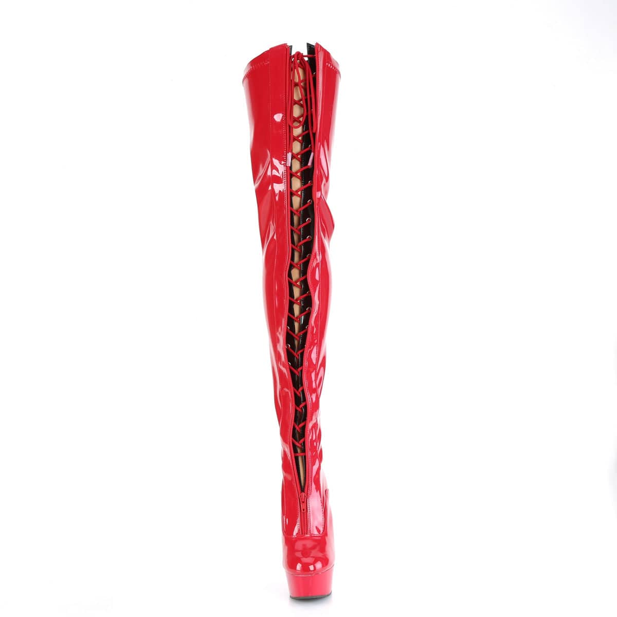 DELIGHT-3027 Red-Black Stretch Patent/Red Pleaser US Size (Women's): 5