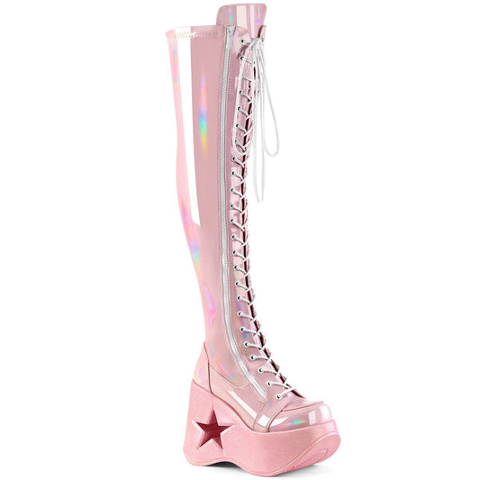 DYNAMITE-300 Baby Pink Stretch Hologram Demonia US Size (Women's): 6