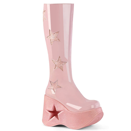 DYNAMITE-218 Baby Pink Patent -Baby Pink Multi Gliter Demonia US Size (Women's): 6