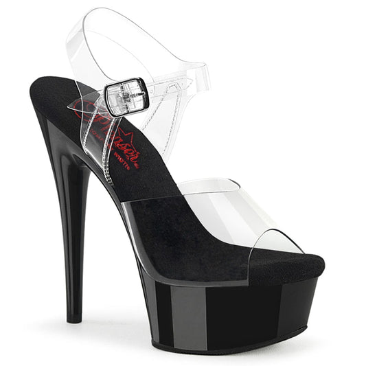 EXCITE-608 Clear/Black Pleaser US Size (Women's): 5