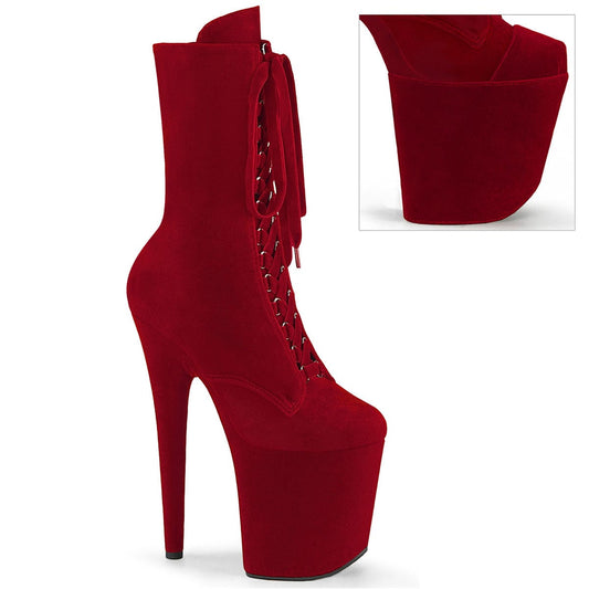 FLAMINGO-1045VEL Red Velvet/Red Velvet Pleaser US Size (Women's): 5