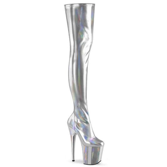 FLAMINGO-3000HWR Silver Stretch Hologram/Silver Hologram Pleaser US Size (Women's): 5