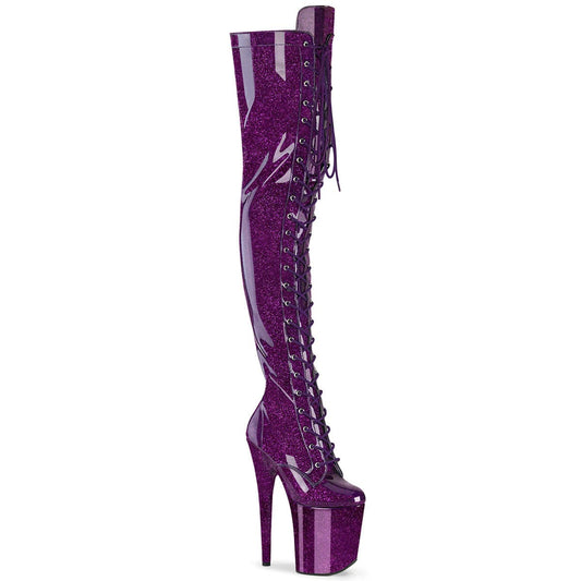 FLAMINGO-3020GP Purple Glitter Patent/M Pleaser US Size (Women's): 5