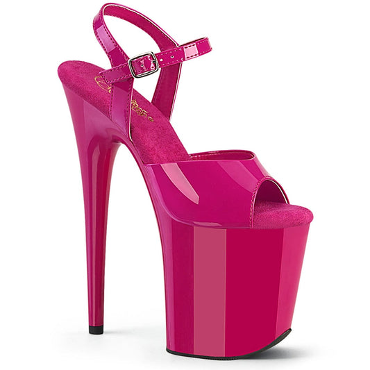 FLAMINGO-809 Hot Pink Patent/Hot Pink Pleaser US Size (Women's): 5